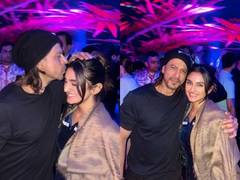 
      
      Shah Rukh Khan poses with Javed Jaffery’s daughter Alaviaa
      
      