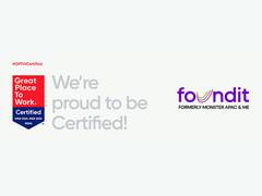 
      
      foundit Recognised as a Great Place To Work Post-Rebranding
      
      