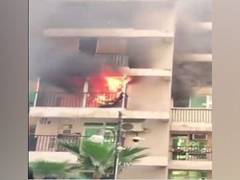 
      
      Fire breaks out in two flats of residential society in Noida
      
      