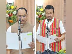 
      
      Two TIPRA Motha leaders take oath as ministers in Tripura 
      
      