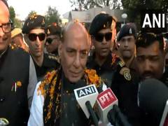 
      
      Rajnath Singh exudes confidence in party win ahead of LS polls
      
      
