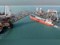 
      
      Tamil Nadu: Three ships crosses Pamban Bridge
      
      