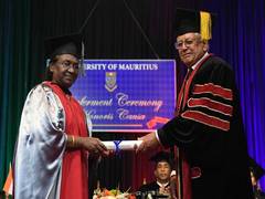 
      
      Prez Murmu conferred with honorary doctorate by Uni of Mauritius
      
      
