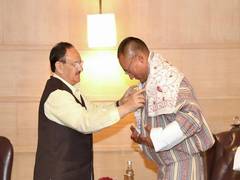 
      
      JP Nadda meets Bhutan PM Tobgay, talks about BJP's ideology
      
      