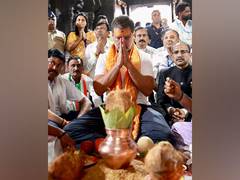 
      
      Maharashtra: Rahul Gandhi offers prayers at Trimbakeshwar Temple 
      
      