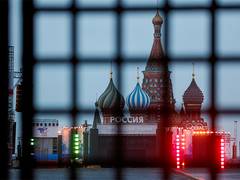 
      
      Woman pours dye into ballot box against Russian election
      
      