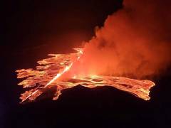 
      
      Iceland's largest volcanic eruption turns sky orange with massive
      
      