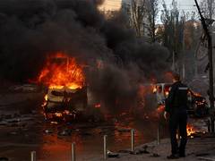 
      
      Russia launches missile attack on Ukraine's capital Kyiv
      
      