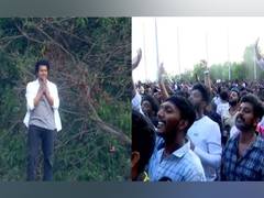 
      
      Thalapathy Vijay greets fans during GOAT’s Kerala schedule
      
      