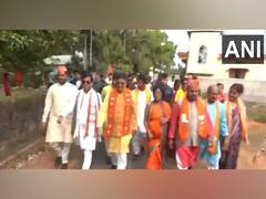 
      
      Tripura CM Manik Saha conducts door-to-door campaign in Agartala 
      
      