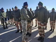 
      
      Air Marshal visits forward posts in  Ladakh, celebrate Holi
      
      