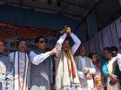 
      
      Congress candidate Ganesh Godiyal files his nomination papers
      
      