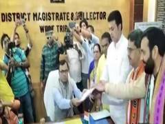 
      
      BJP West Tripura candidate Biplab Kumar Deb files his nomination 
      
      