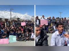 
      
      PoK: Students in Gilgit Baltistan block roads against no power
      
      