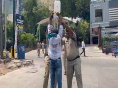 
      
      Telangana: Cong worker pours petrol on self near CM's residence
      
      