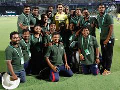 
      
      IPL 2024: MS Dhoni gets clicked with groundsmen
      
      