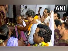 
      
      Odisha: BJP candidate from Kendrapara offers prayer at a temple 
      
      
