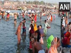 
      
      Devotees take holy dip at Triveni Sangam on Sheetala Ashtami
      
      