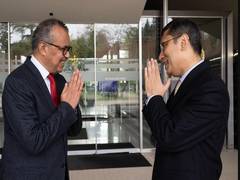 
      
      India's UN envoy in Geneva Arindam Bagchi meets WHO Chief 
      
      