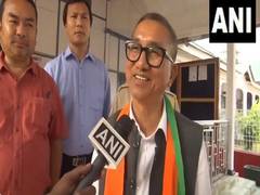 
      
      BJP's Diphu LS candidate Amar Sing Tisso files nomination papers
      
      
