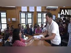 
      
      Rahul Gandhi files his nomination from Wayanad
      
      