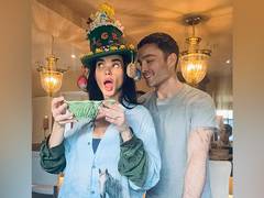 
      
      Amy Jackson shares adorable pics with fiancé
      
      