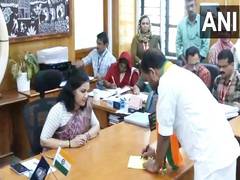 
      
      Kerala BJP chief K Surendran holds roadshow with Smriti Irani in 
      
      