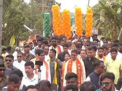 
      
      Tripura CM holds 'Padayatra' in support of BJP candidates
      
      