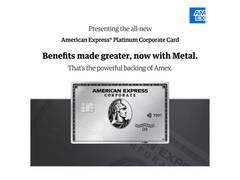
      
      American Express Introduces all-new metal Corporate Platinum Card
      
      