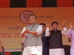 
      
      Assam CM Sarma dances during election campaign in Jorhat
      
      