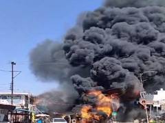 
      
      Fire breaks out in Himachal Pradesh's Una as oil tanker overturns
      
      