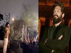 
      
      Pushpa star Allu Arjun greets fans outside his house on birthday
      
      