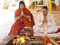 
      
      Uttarakhand CM Pushkar Dhami performs puja on Chaitra Navratri
      
      