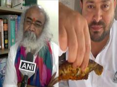 
      
      Acharya Krishnam hits out at Tejashwi over fish-eating video 
      
      