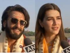 
      
      Ranveer Singh, Kriti Sanon visit Varanasi
      
      