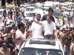 
      
      Rahul Gandhi holds roadshow in Wayanad
      
      
