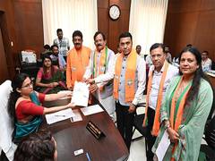
      
      BJP North Goa candidate Shripad Y. Naik files nomination papers 
      
      