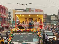 
      
      LS polls: Priyanka Gandhi Vadra holds roadshow in Agartala
      
      