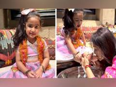 
      
      On Ashtami, Shilpa Shetty showers love on her “own devi” Samisha
      
      