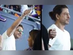 
      
      SRK roots for KKR with his ‘Pathaan’ director during RR clash
      
      