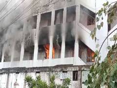 
      
      Andhra Pradesh: Fire breaks out at a godown in Vijayawada
      
      