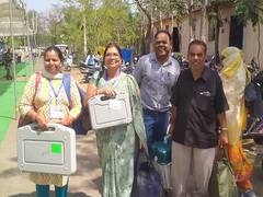 
      
      Polling teams dispatched with EVMs to booths in Chhindwara
      
      