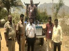 
      
      Tamil Nadu: Officials carry EVMs to Alakkattu village
      
      