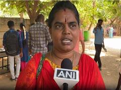 
      
      Lankan Tamil born in Indian refugee camp casts her vote in Trichy
      
      