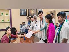 
      
      YSRCP candidate KK Raju files nomination papers in Visakhapatnam
      
      