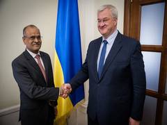 
      
      Indian envoy Harish Jain meets Ukrainian Deputy Foreign Minister 
      
      