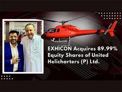 
      
      Exhicon Acquires 89.99 Percent of United Helicharters
      
      