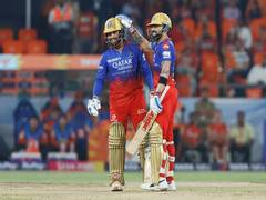 
      
      Kohli, Patidar's fireworks propel RCB to 206/7 against SRH
      
      