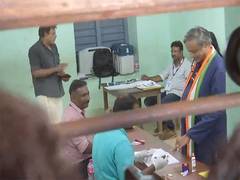 
      
      LS polls: Congress MP Shashi Tharoor casts his vote in Kerala
      
      