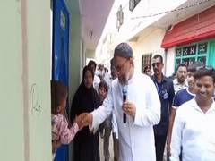 
      
      Lok Sabha elections 2024: Owaisi holds door-to-door campaign
      
      
